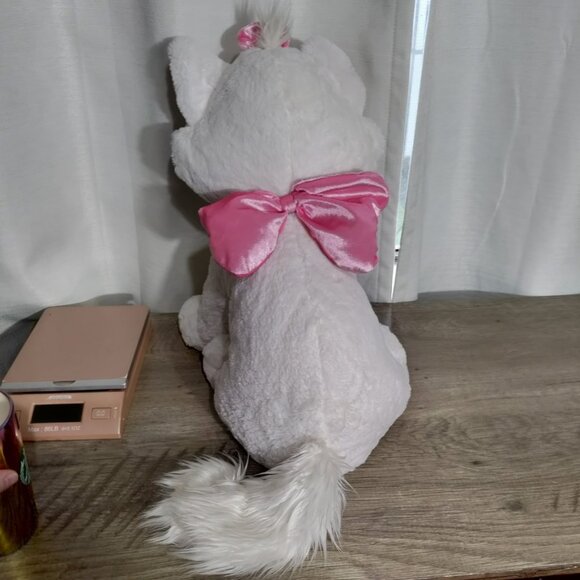 Disney Parks Marie Large Plush Aristocats White Cat Pink Bow 18” Tall - Picture 5 of 9
